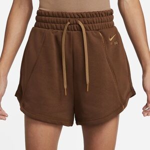 Nike Air Women's Size Small High-Rise Fleece Shorts, DQ6565-259, $60, Brown